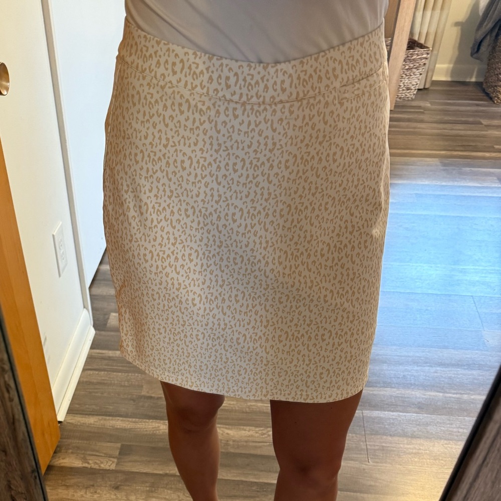 Peter Millar Leopard Print Golf Skirt
